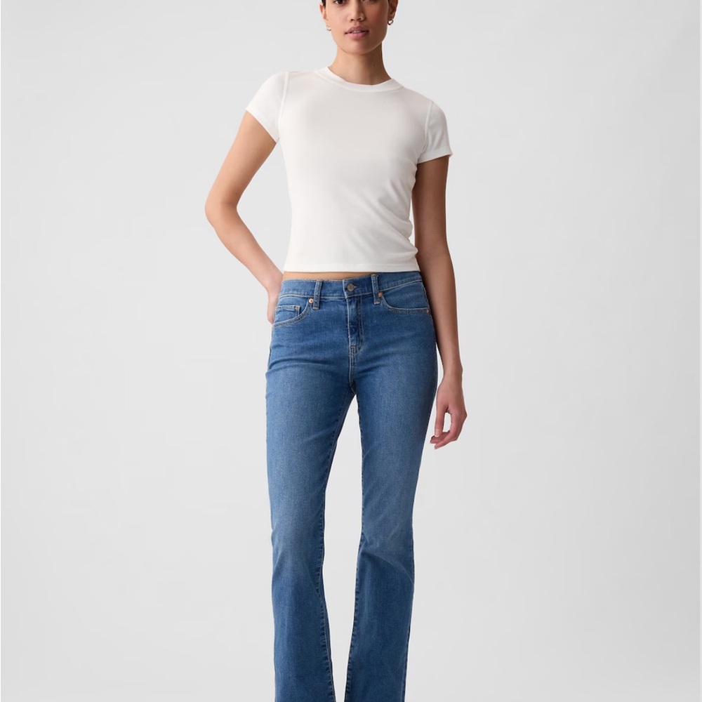 Gap midrise baby bootcut jeans size 29 petite 29x29)